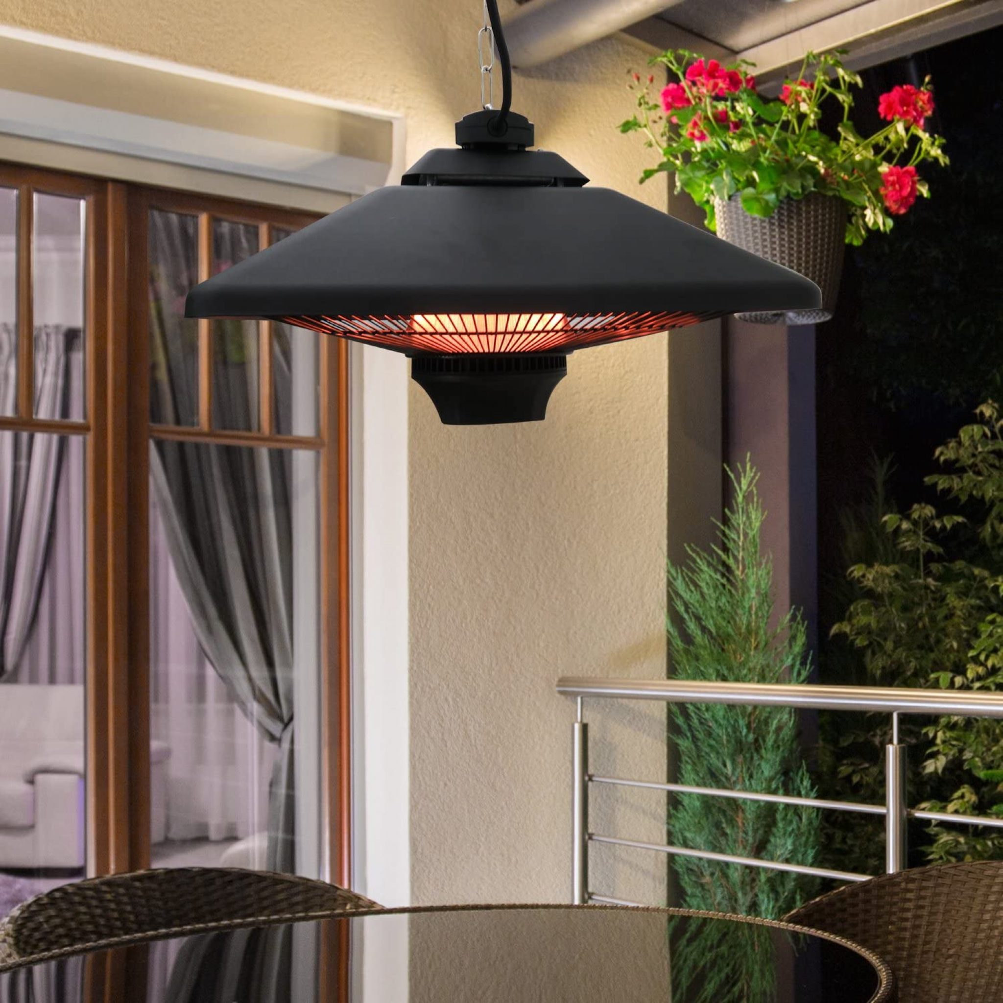 Outsunny 2kW Ceiling Mounted Weatherproof Electric Patio Heater PatioMate