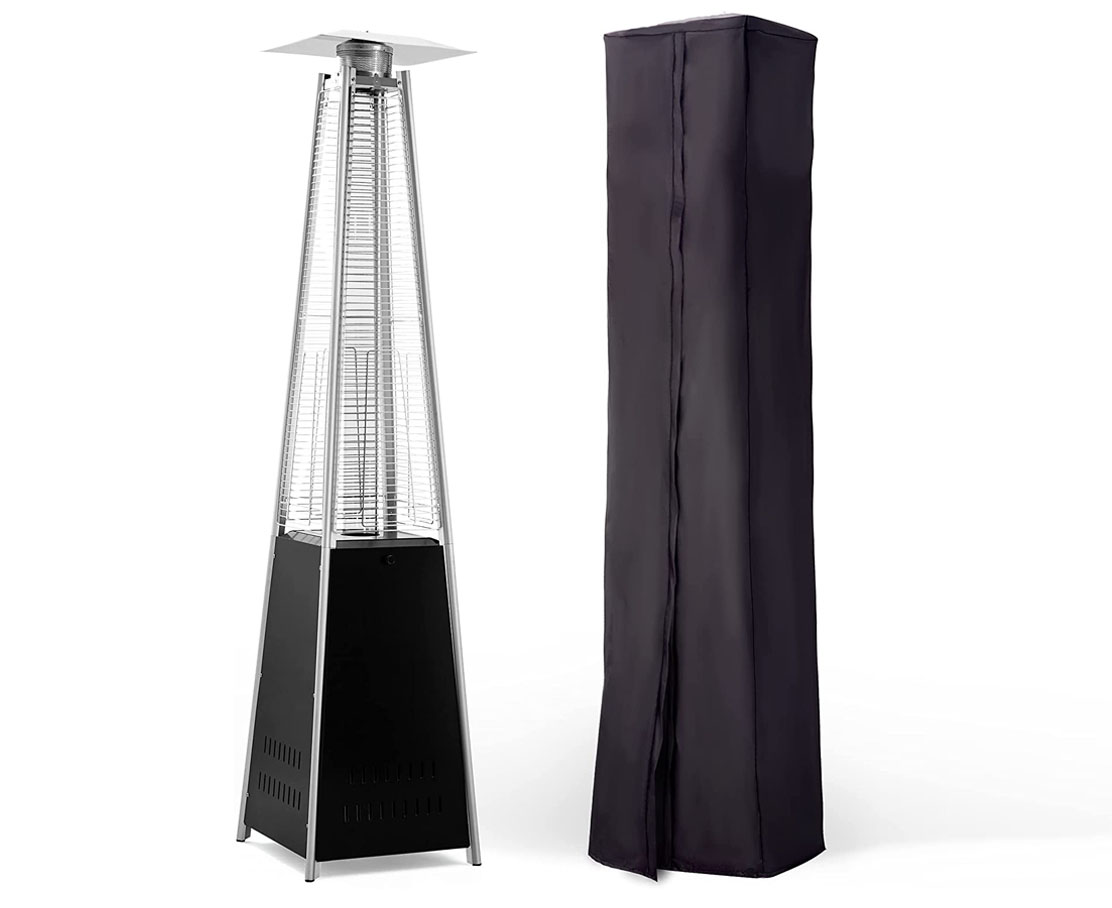 PamaPic 13000W Pyramid Patio Heater in Black