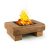 Blumfeldt Lombardia Fire Bowl 40x40cm BBQ – Pit Spark Protection MagicMag Wood Look